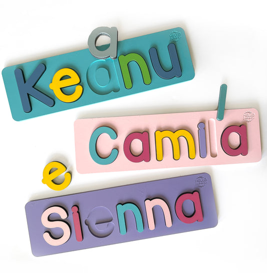 Personalized SINGLE NAME Puzzles - Coloured Base