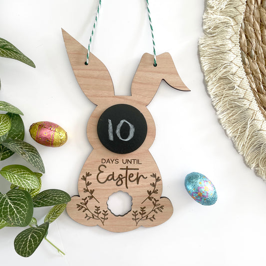 Wooden Count Down to Easter Bunny