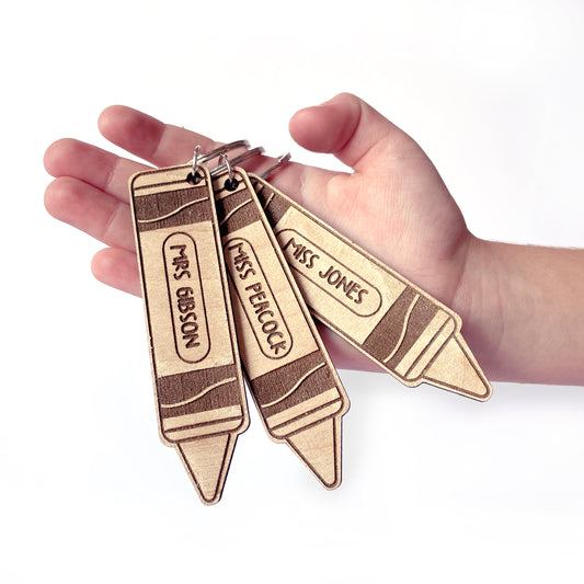 Crayon Teacher Keyring