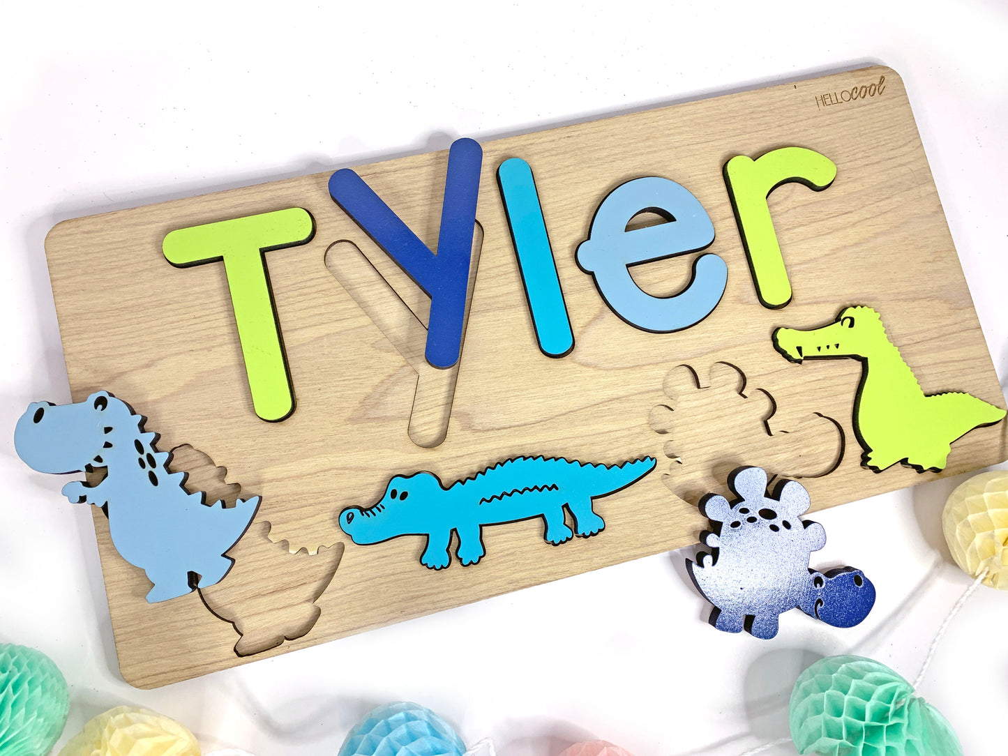 Personalized Dino & Crocodiles - Name and Theme Puzzle