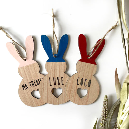 Personalised Dipped Bunny Decor; Personalised Easter bunnies