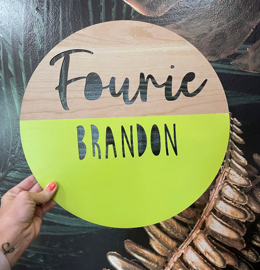 Personalized Wooden Dipped Name Plaque
