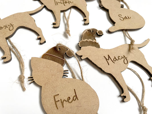 Pet decorations - plain generic dog and cat shape