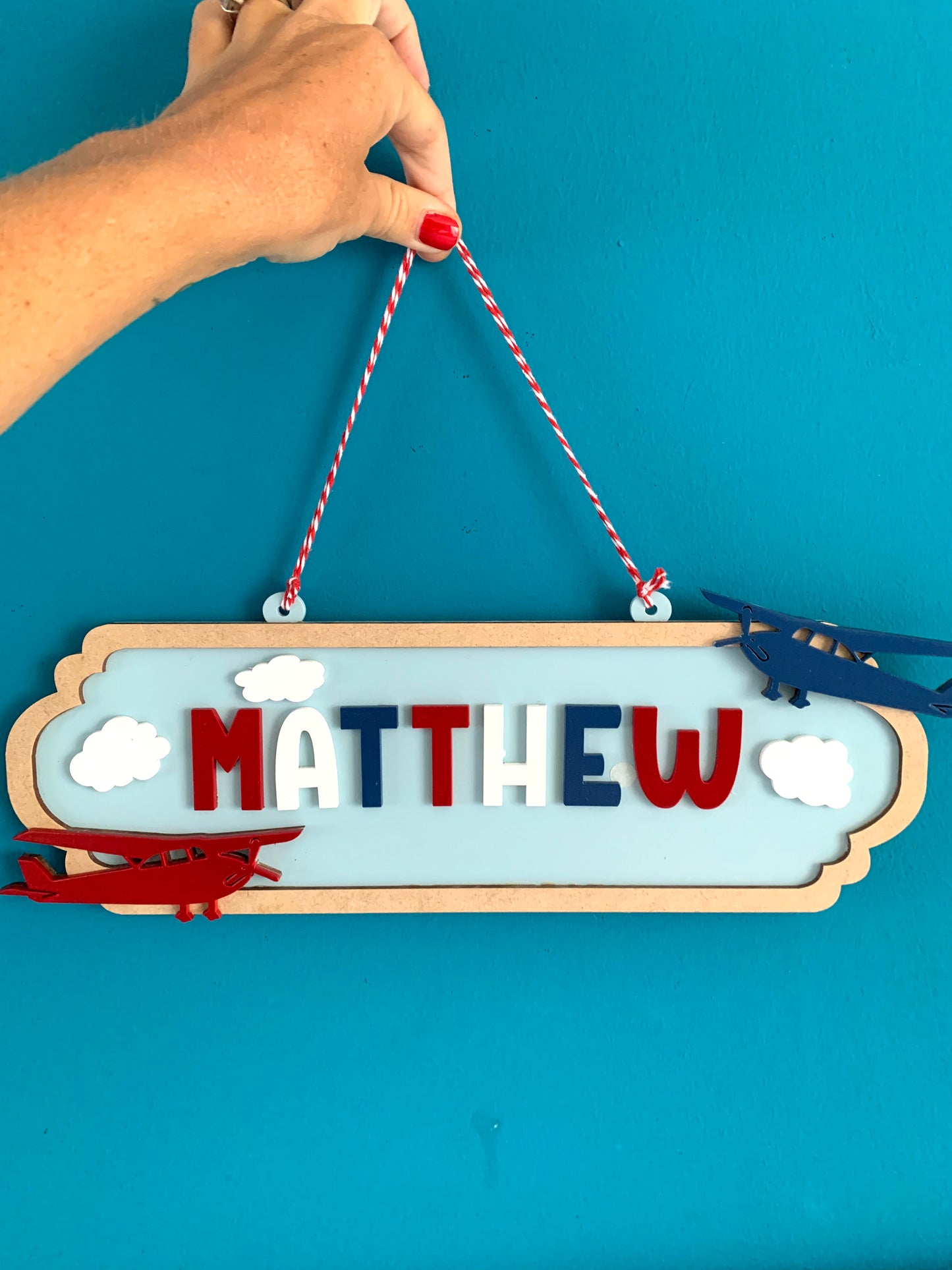 Aeroplane themed Door hanger