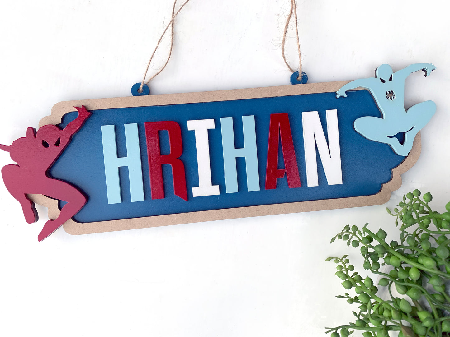 Superhero themed Door Hanger