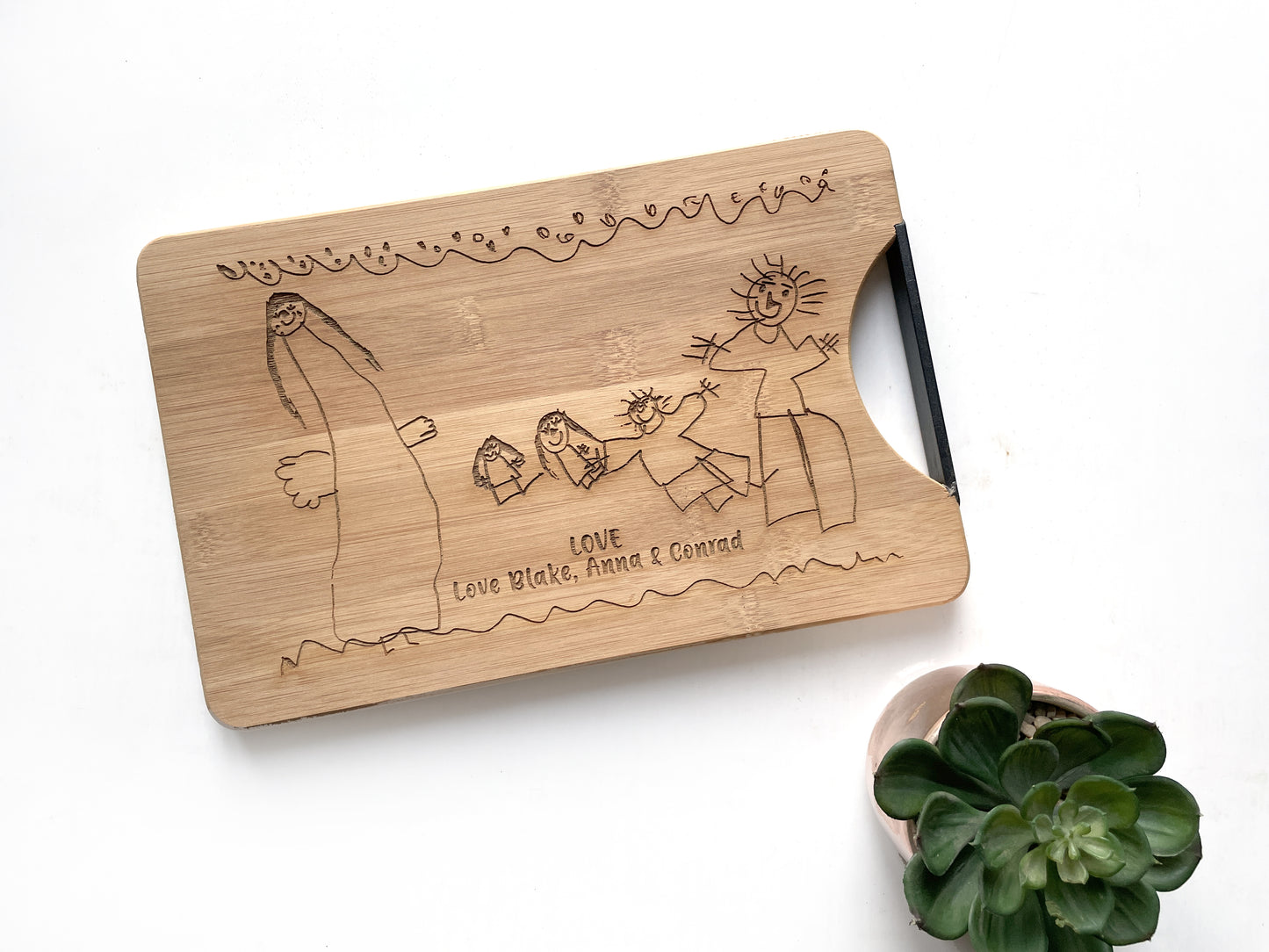Your Own childs Drawing Personalized Cutting Board