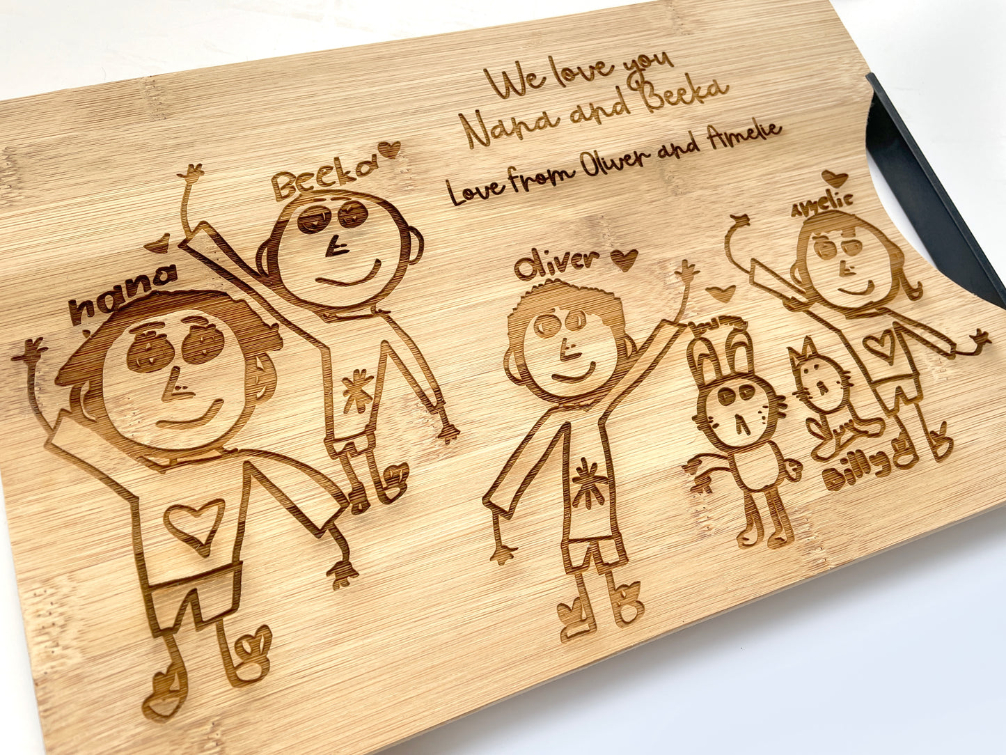 Your Own childs Drawing Personalized Cutting Board