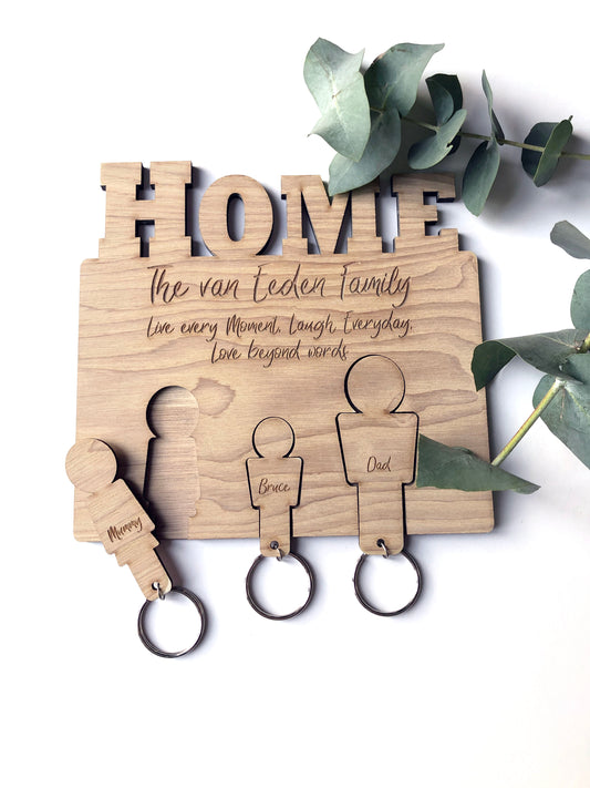 Personalised and Engraved Laser Cut Keyring Holder