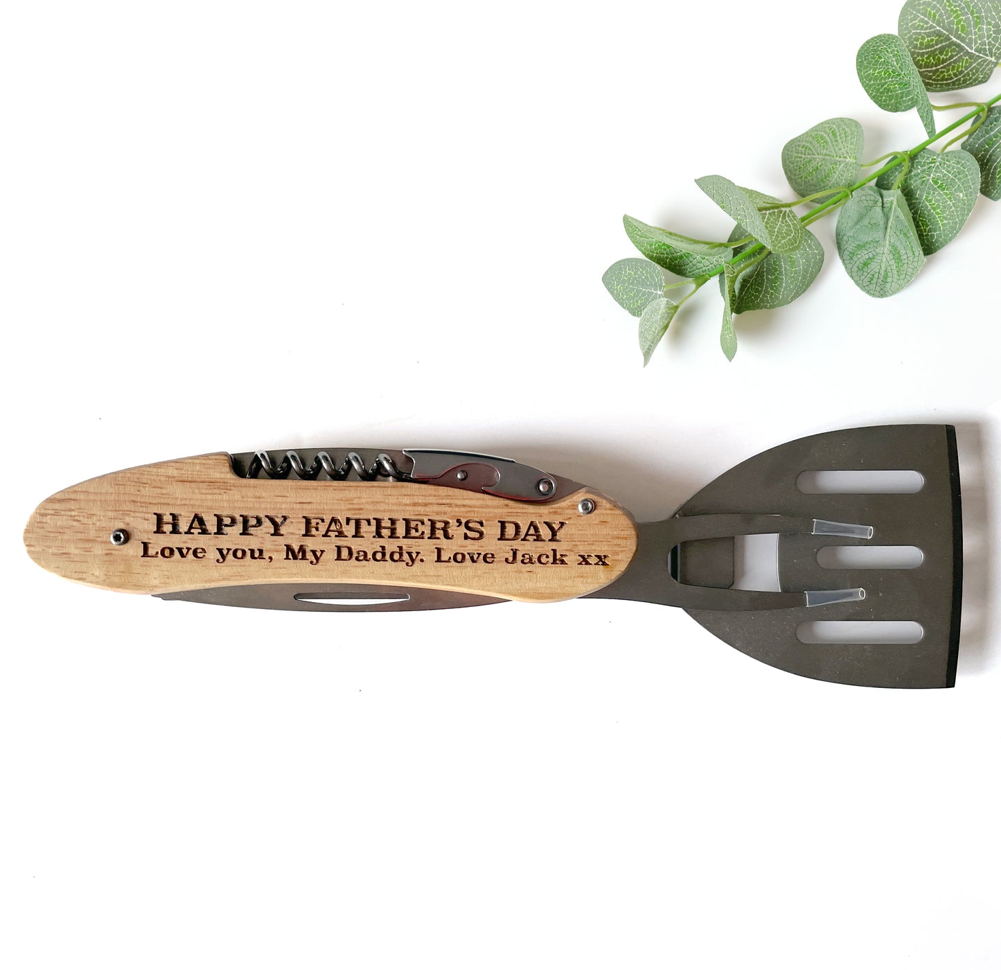 Engraved Foldable Braai Cutlery Tool