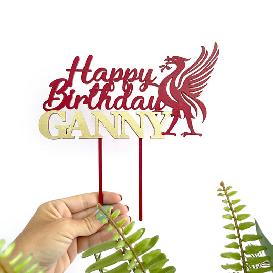2 Colour Personalized Liverpool Cake Topper