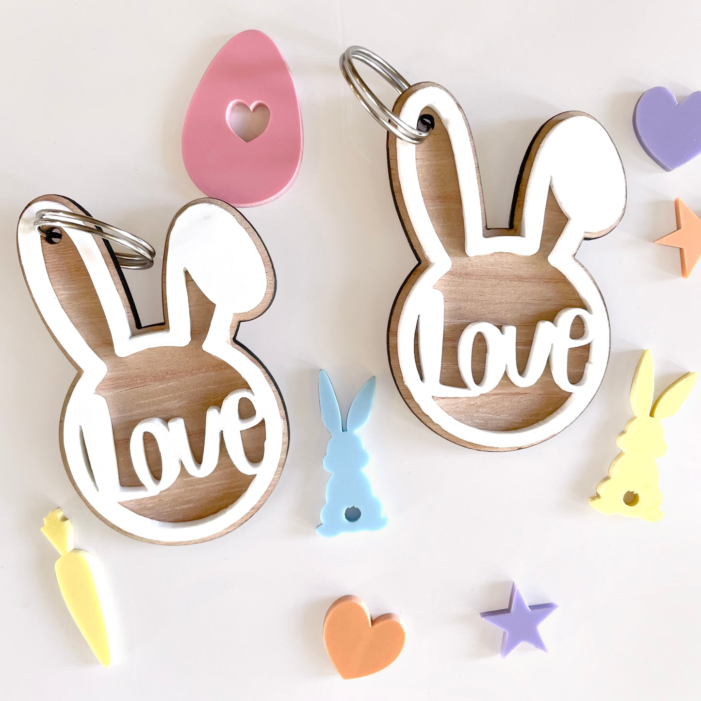 Love Bunny Keyring / Tag