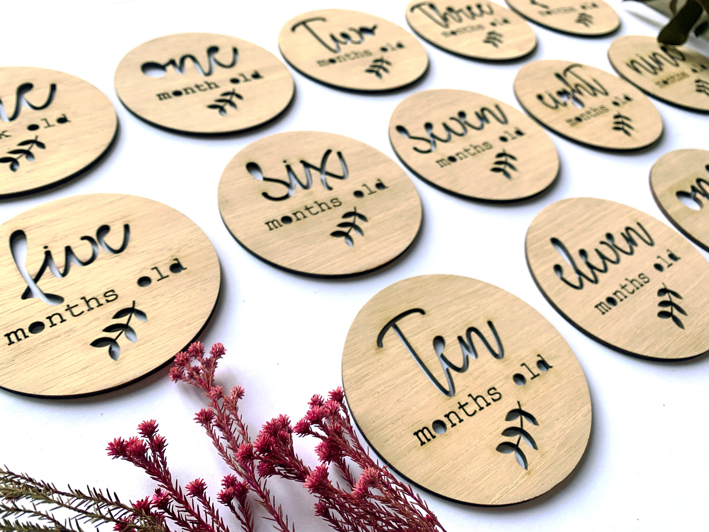Wooden Laser Cut Milestone Plaques