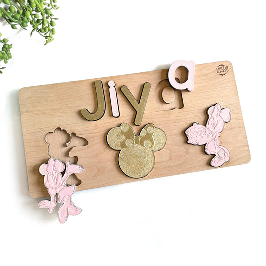 Personalized MINNIE MOUSE Name and Theme Puzzle