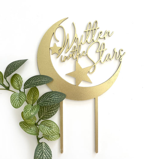 Written in the Stars Cake topper, Wedding Cake Topper