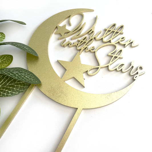 Written in the Stars Cake topper, Wedding Cake Topper