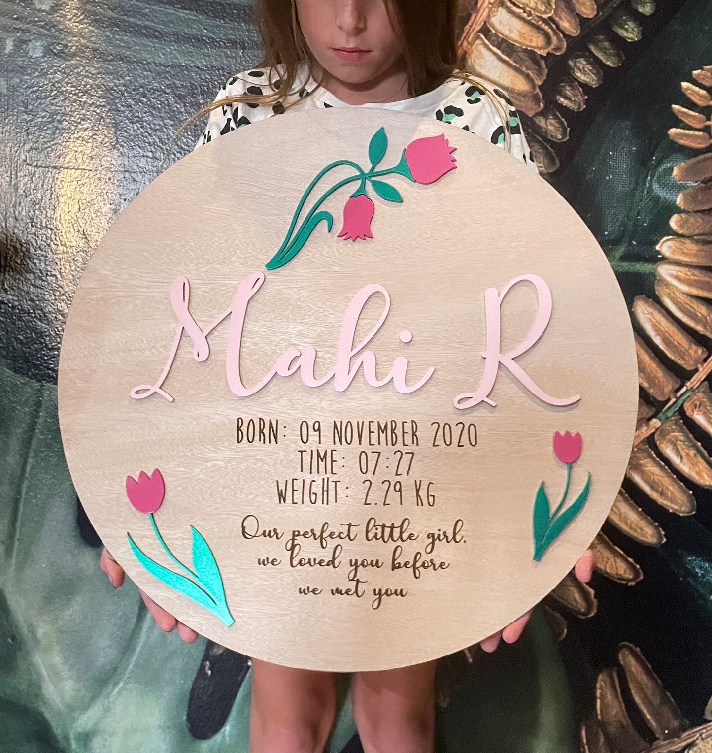 Name and Birth Plaque