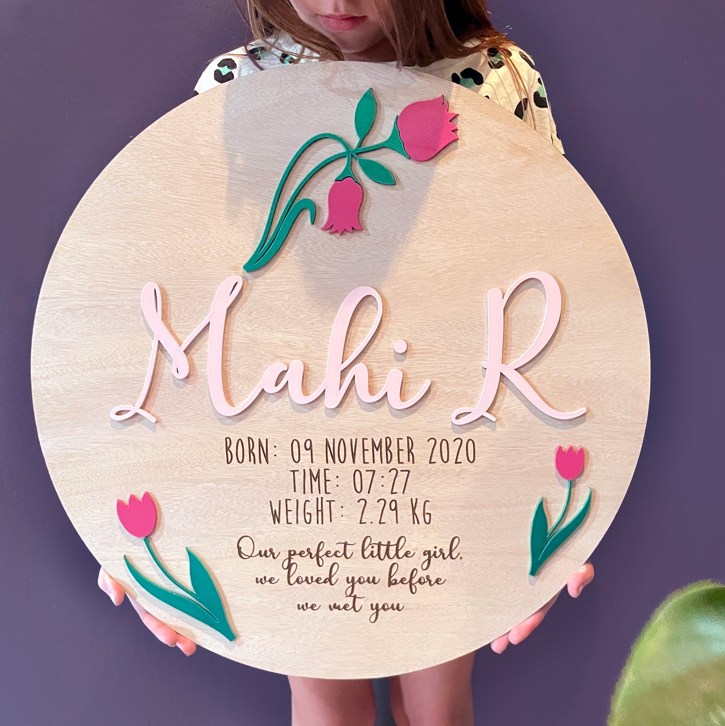 Name and Birth Plaque