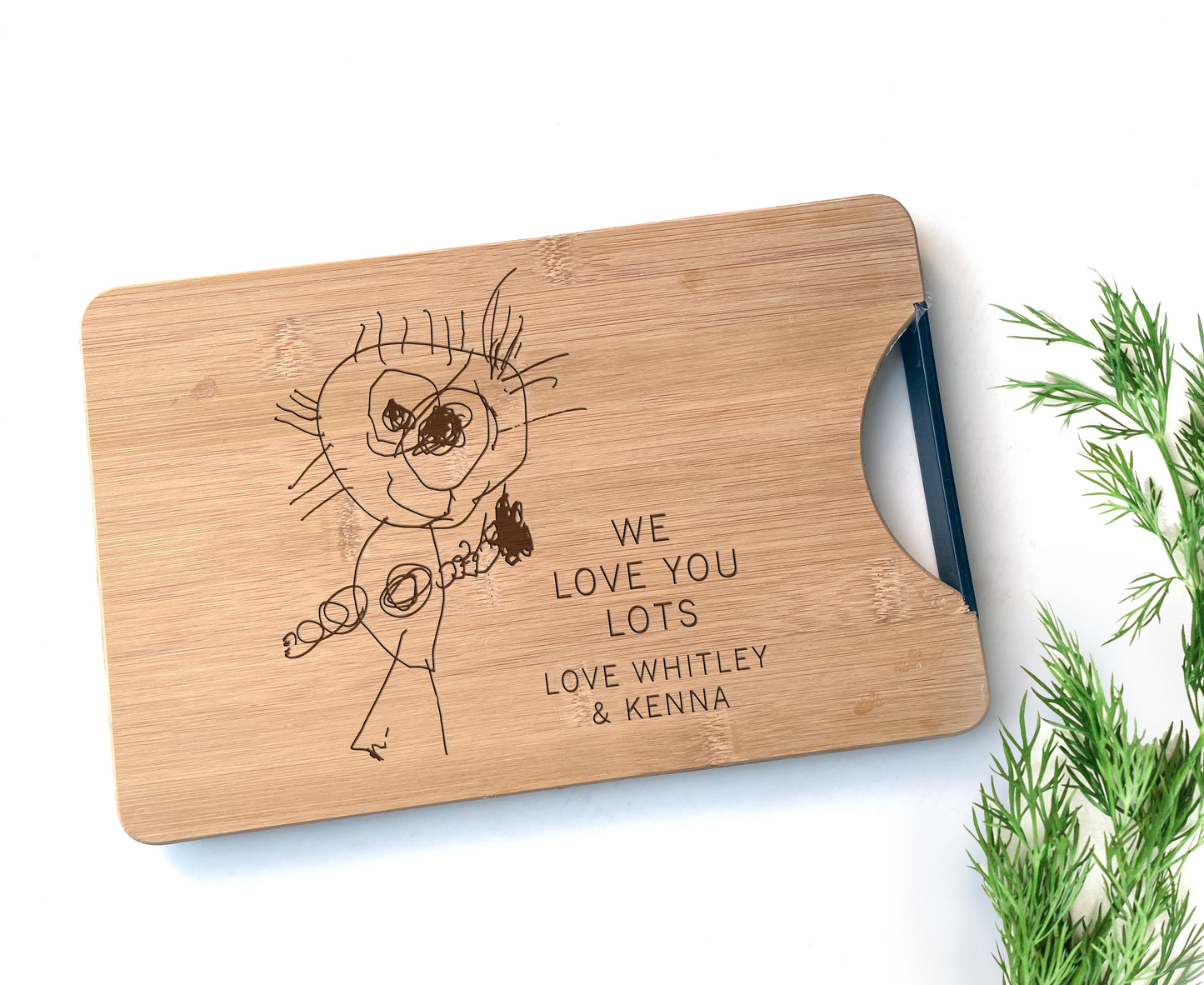 Your Own childs Drawing Personalized Cutting Board