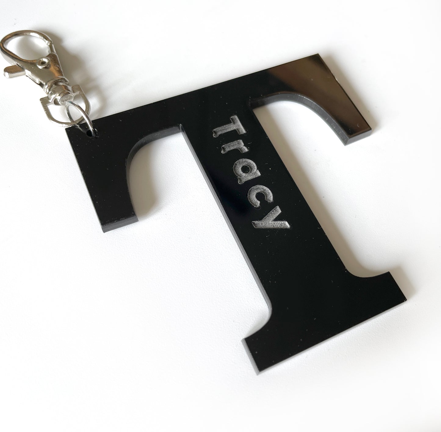 Perspex Initial Keyring