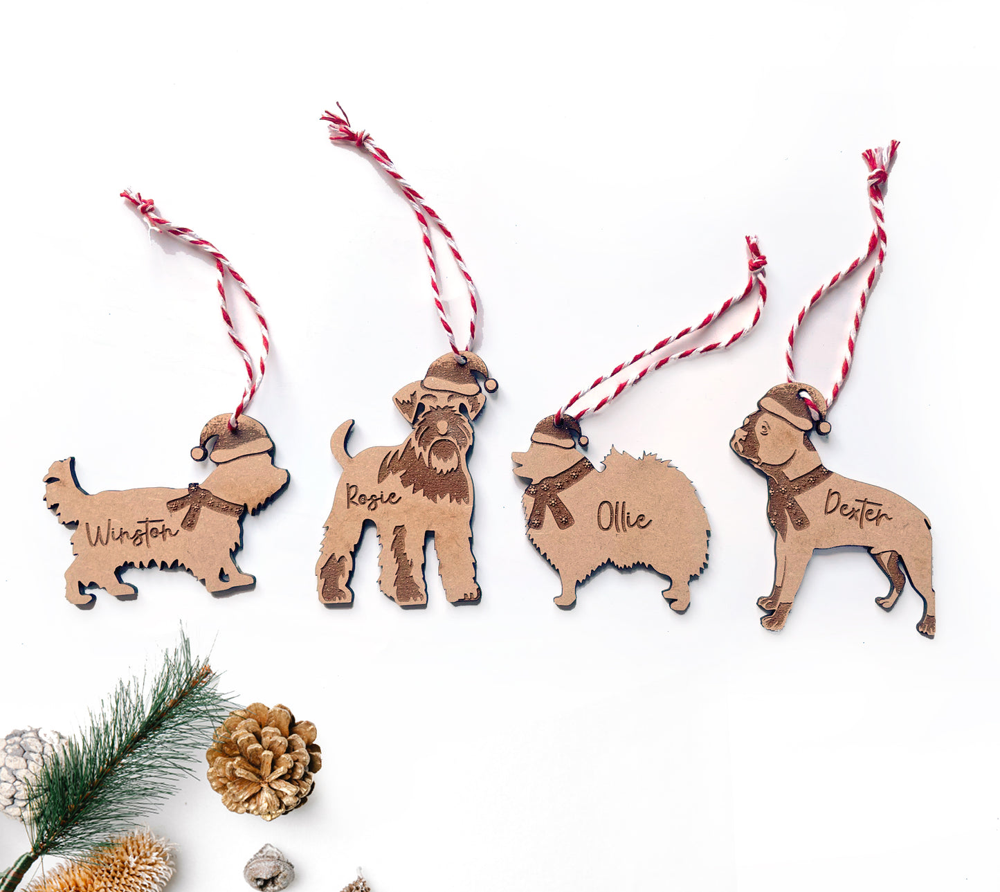 Personalised Pet shaped decorations - designed to a specific pet breed. Eg. yorkie, sausage dog etc