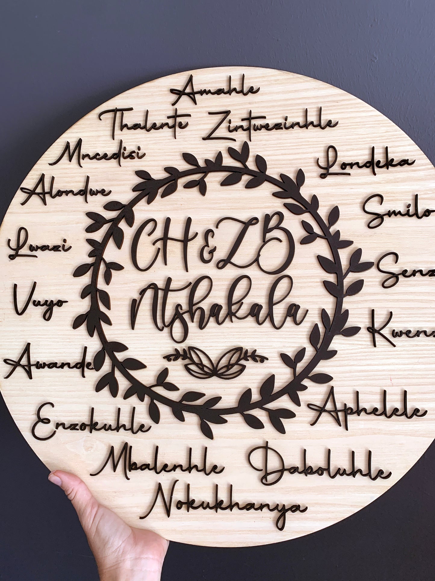 Wooden decor plaque