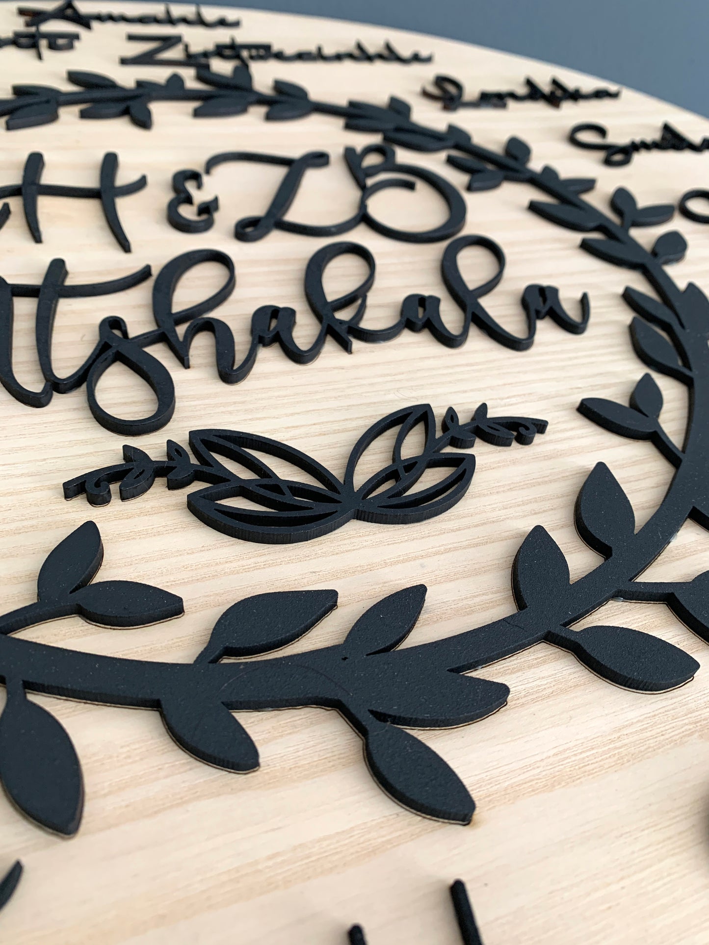 Wooden decor plaque