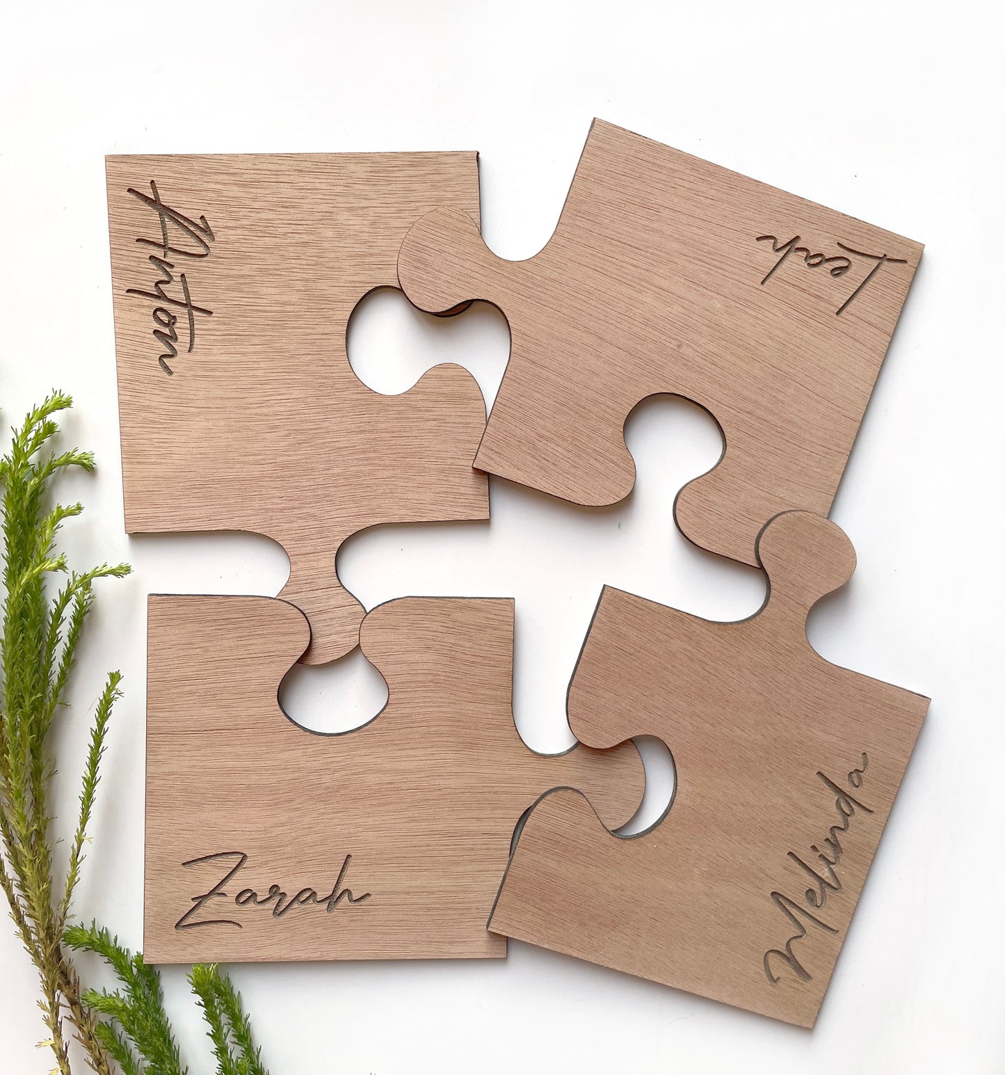 Personalized Wooden Puzzle Coasters