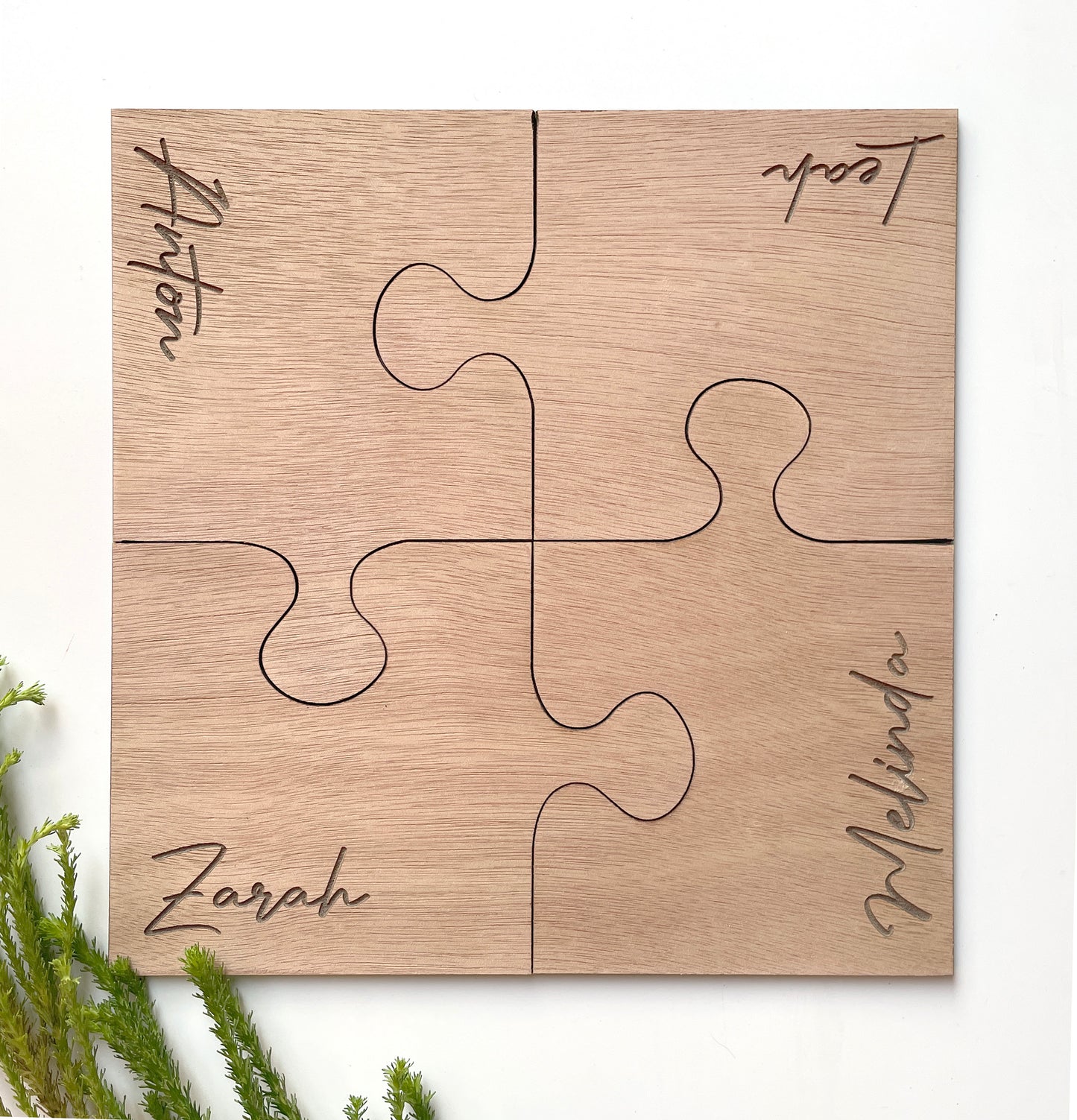 Personalized Wooden Puzzle Coasters