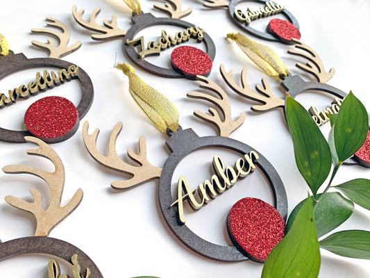 Personalised Rudolf Decorations; Christmas Decorations