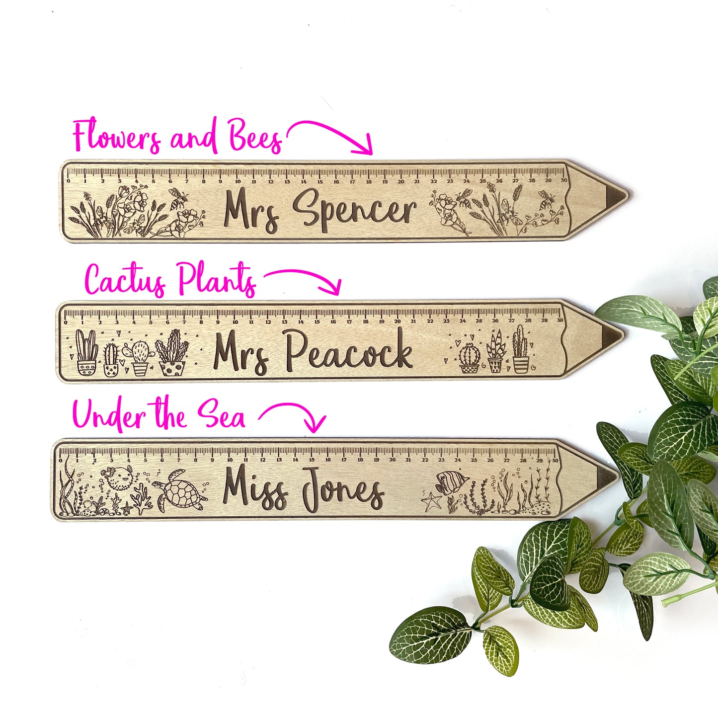 Personalized Engraved Ruler; Teacher Appreciation Gifts
