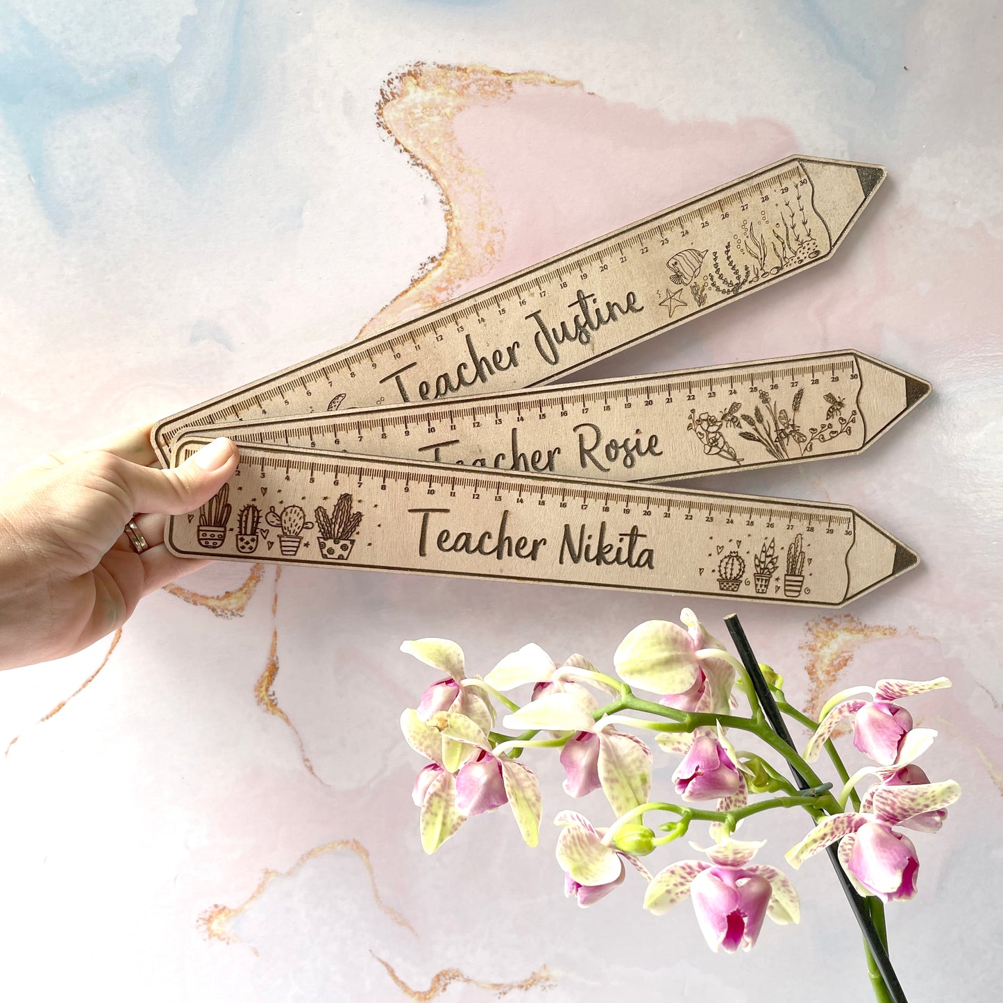 Personalized Engraved Ruler; Teacher Appreciation Gifts