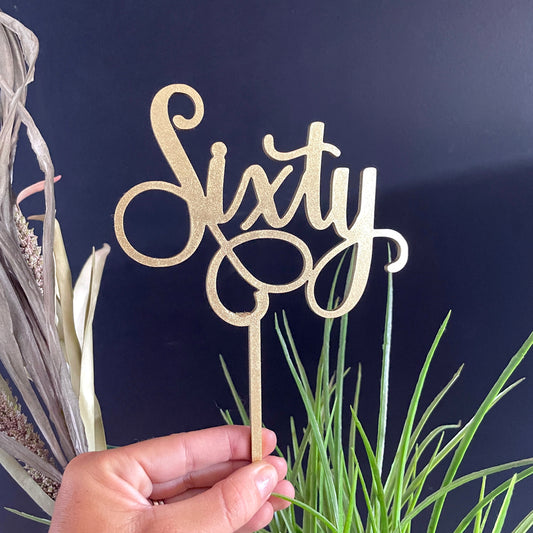 Sixty cake topper