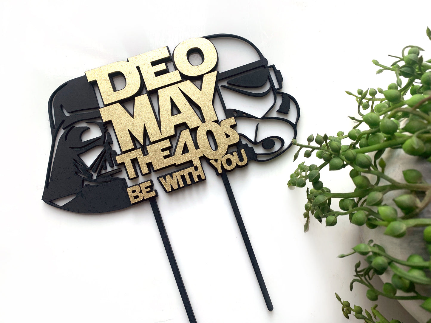 STAR WARS personalised laser cut wooden cake topper