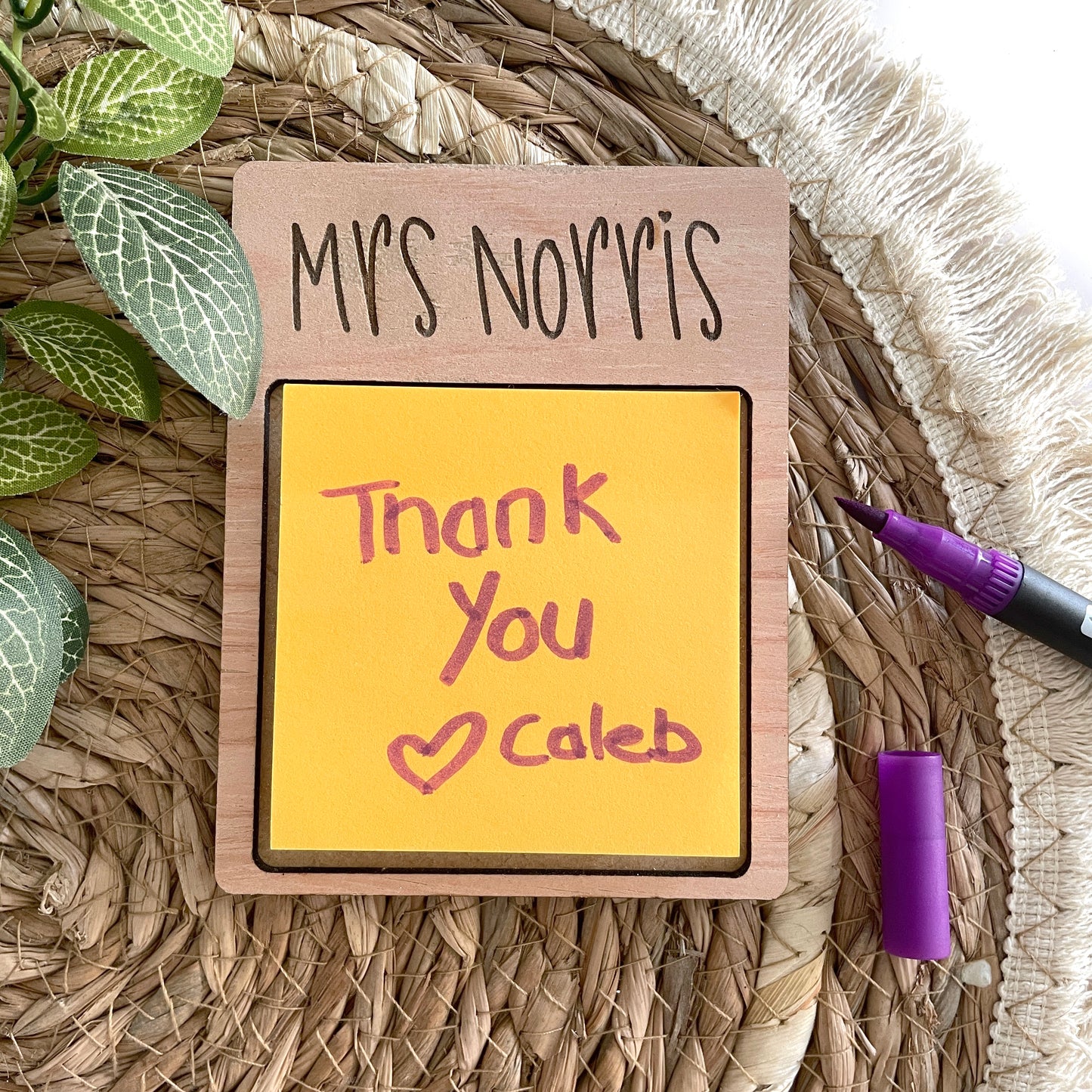 Teacher Appreciation Gift, Post-it Note Holder with post it pad