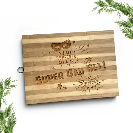Super Dad Cutting Board - Afrikaans