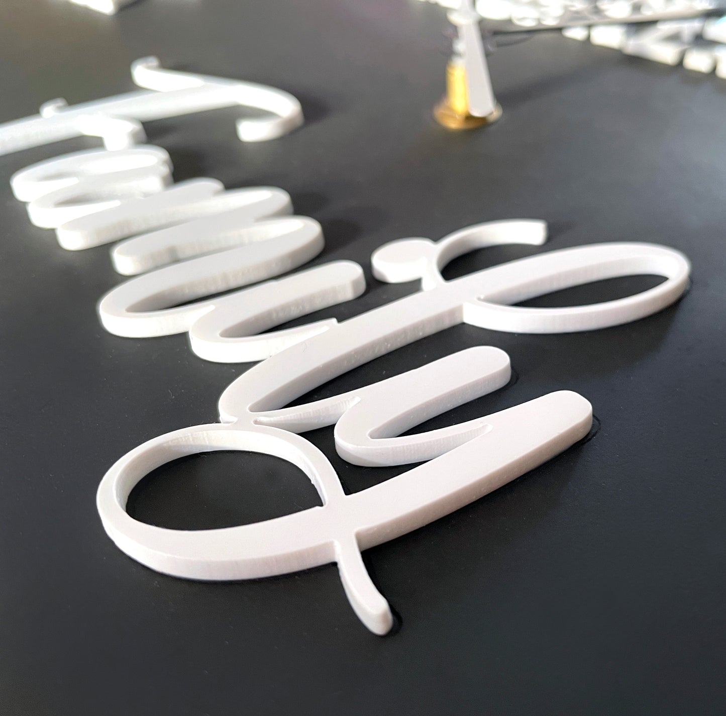 Personalised family surname clock