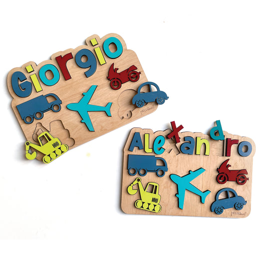 Personalized TRANSPORT Name and Theme Puzzle