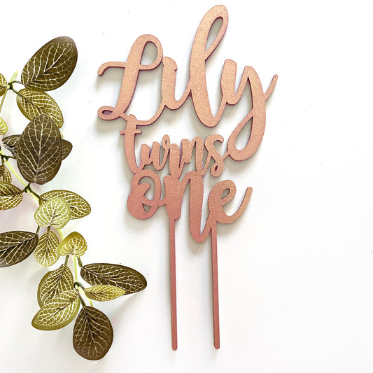 Personalised birthday Topper