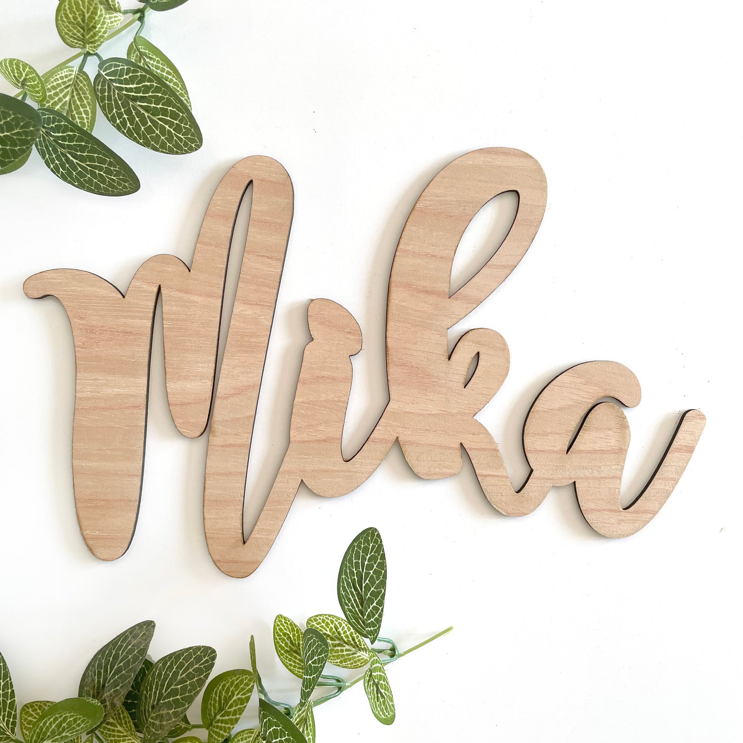 Personalized Wooden Name - Natural wood. 3 sizes: 40cm, 60cm and 70cm long