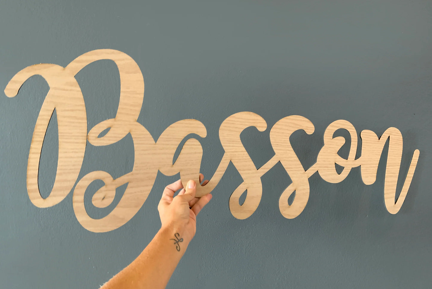 Personalized Wooden Name - Natural wood. 3 sizes: 40cm, 60cm and 70cm long