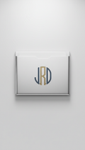 Polished Silver Monogrammed Card Holder