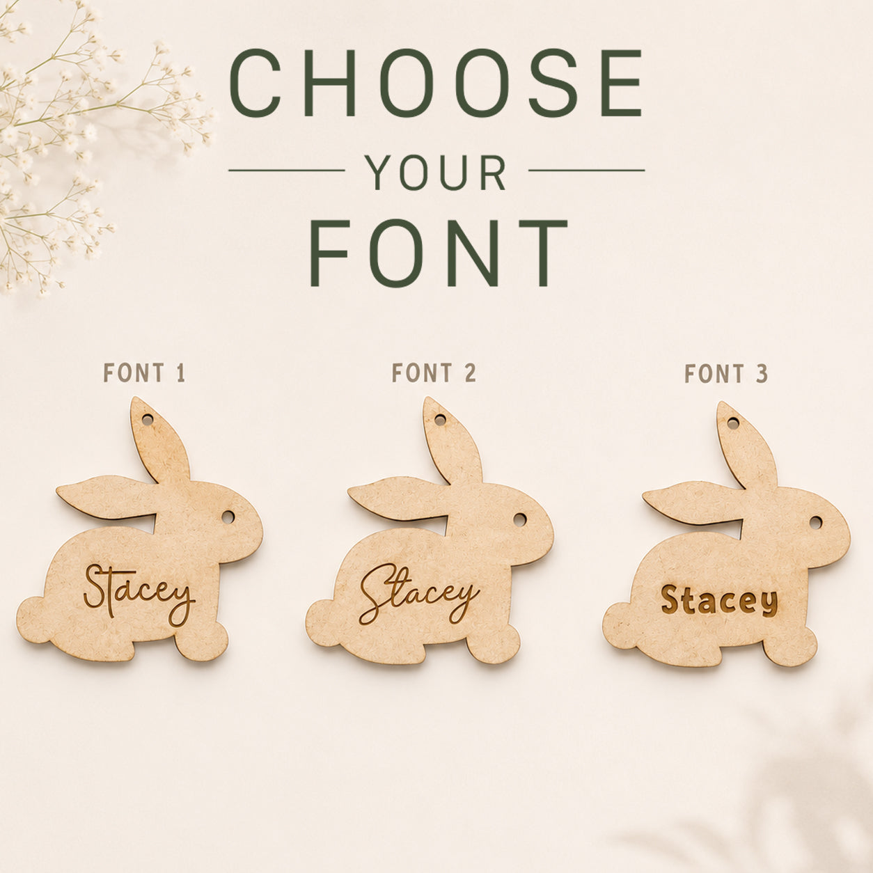 5 for R80 Easter Personlized Name Tags