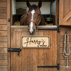 Personalized Horse Name Sign, Equestrian Stable Plaque