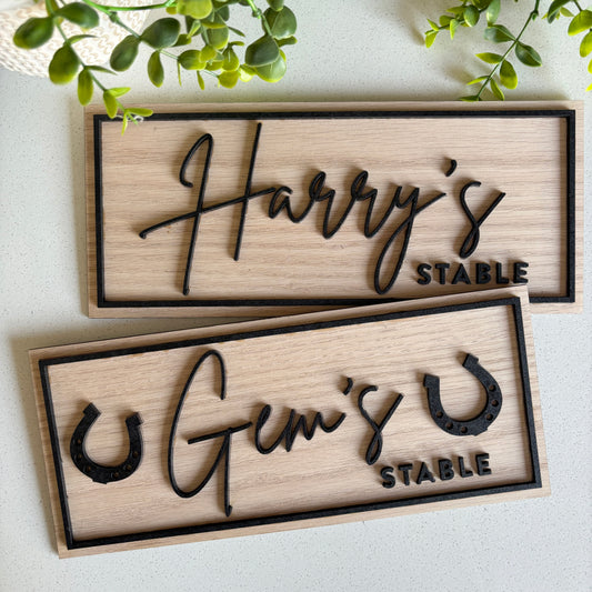 Personalized Horse Name Sign, Equestrian Stable Plaque