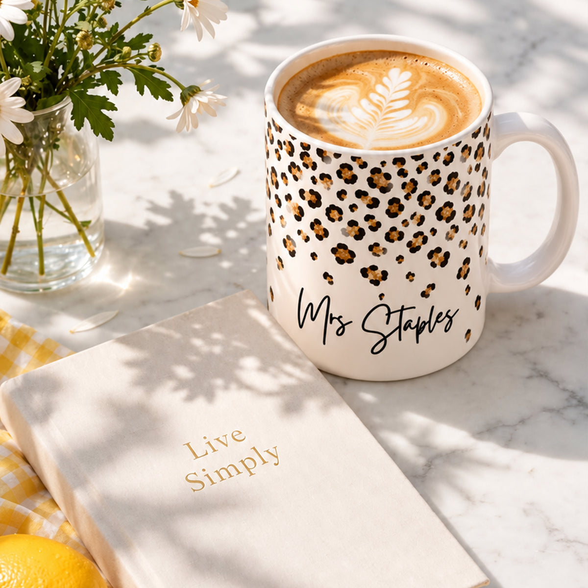 Personalised Leopard Print Teacher Mug