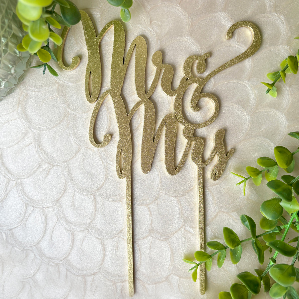 Personalized Mr & Mrs Cake Topper