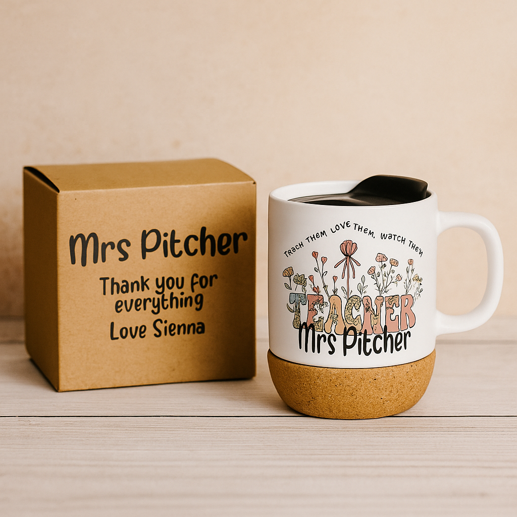 Personalized Teacher Travel Mug with Gift Box