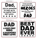 Wooden Engraved Dad Coasters- Set of 3
