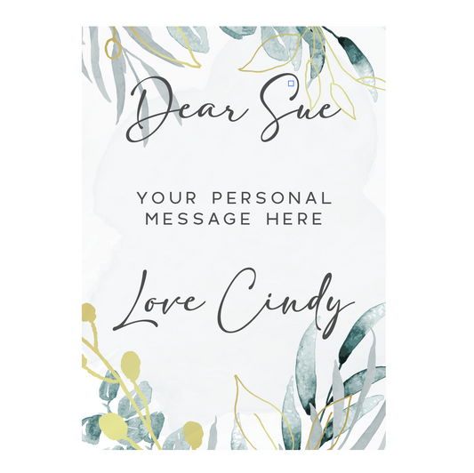 Personalised Gift Card to give with your order