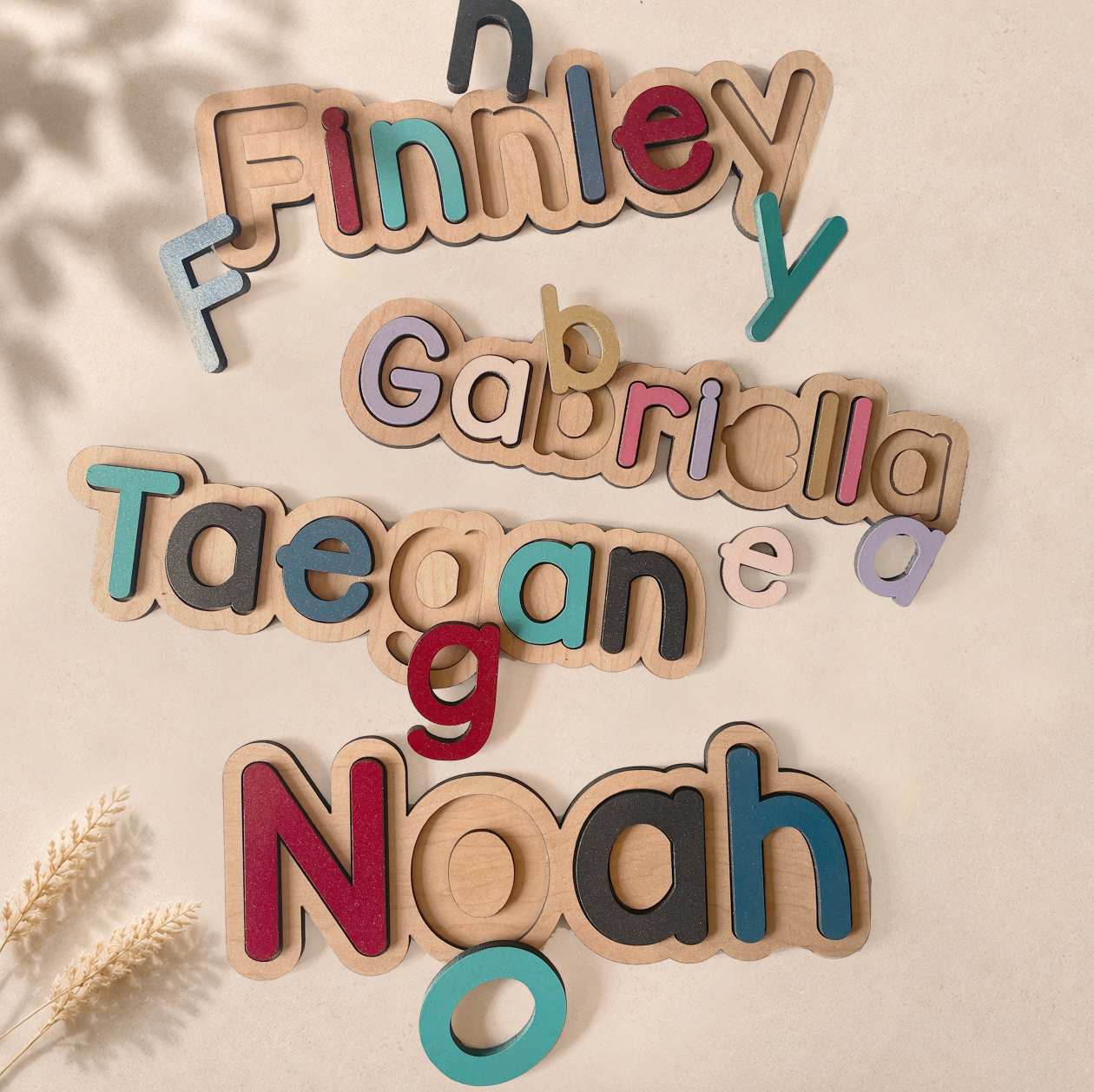 Personalised Name Shape Wooden Puzzle